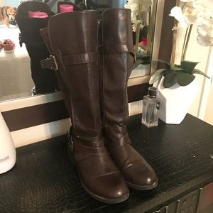 Avenue Wide Calf Brown Riding Boot